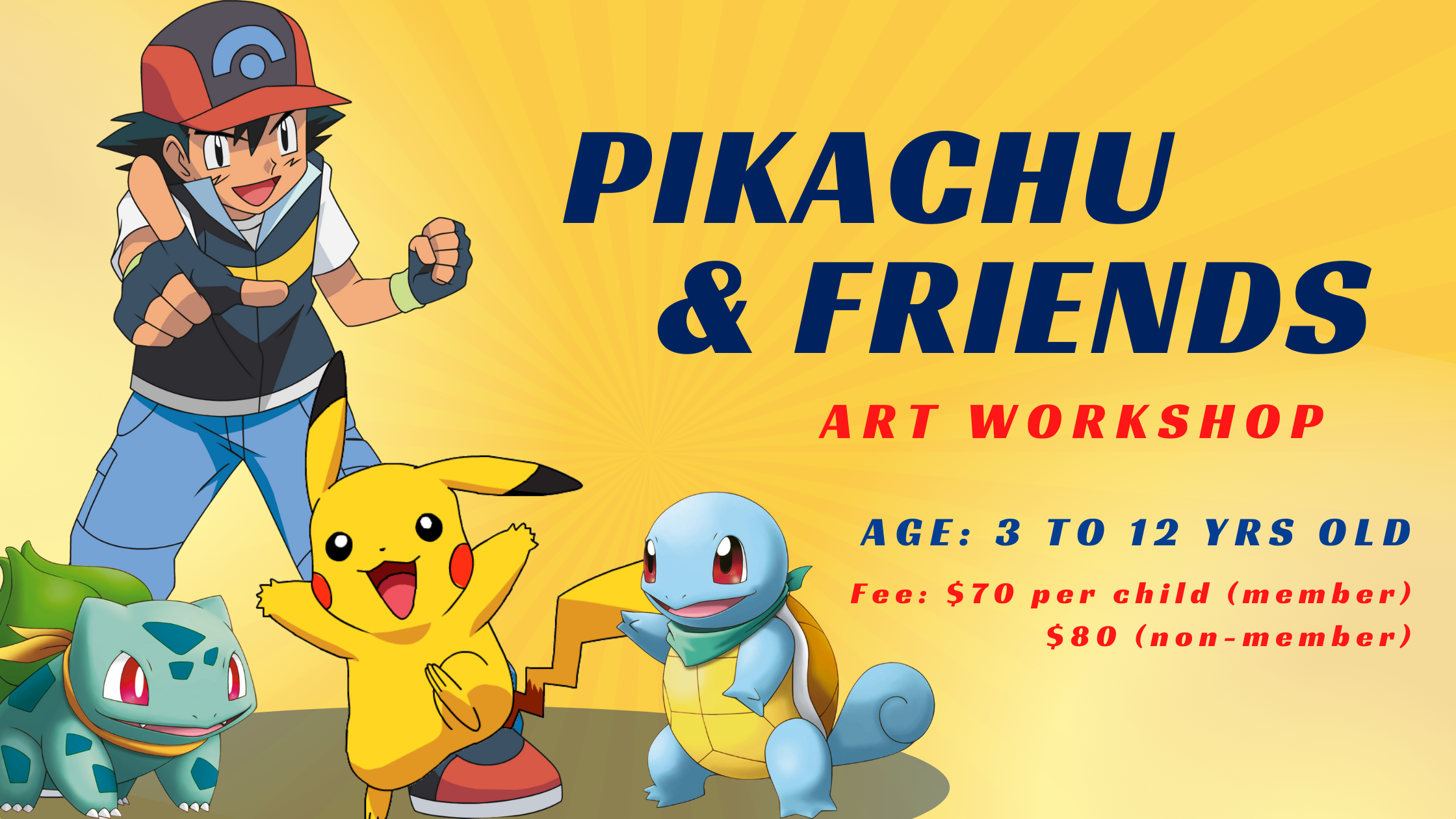 Pikachu & friends Art Workshop