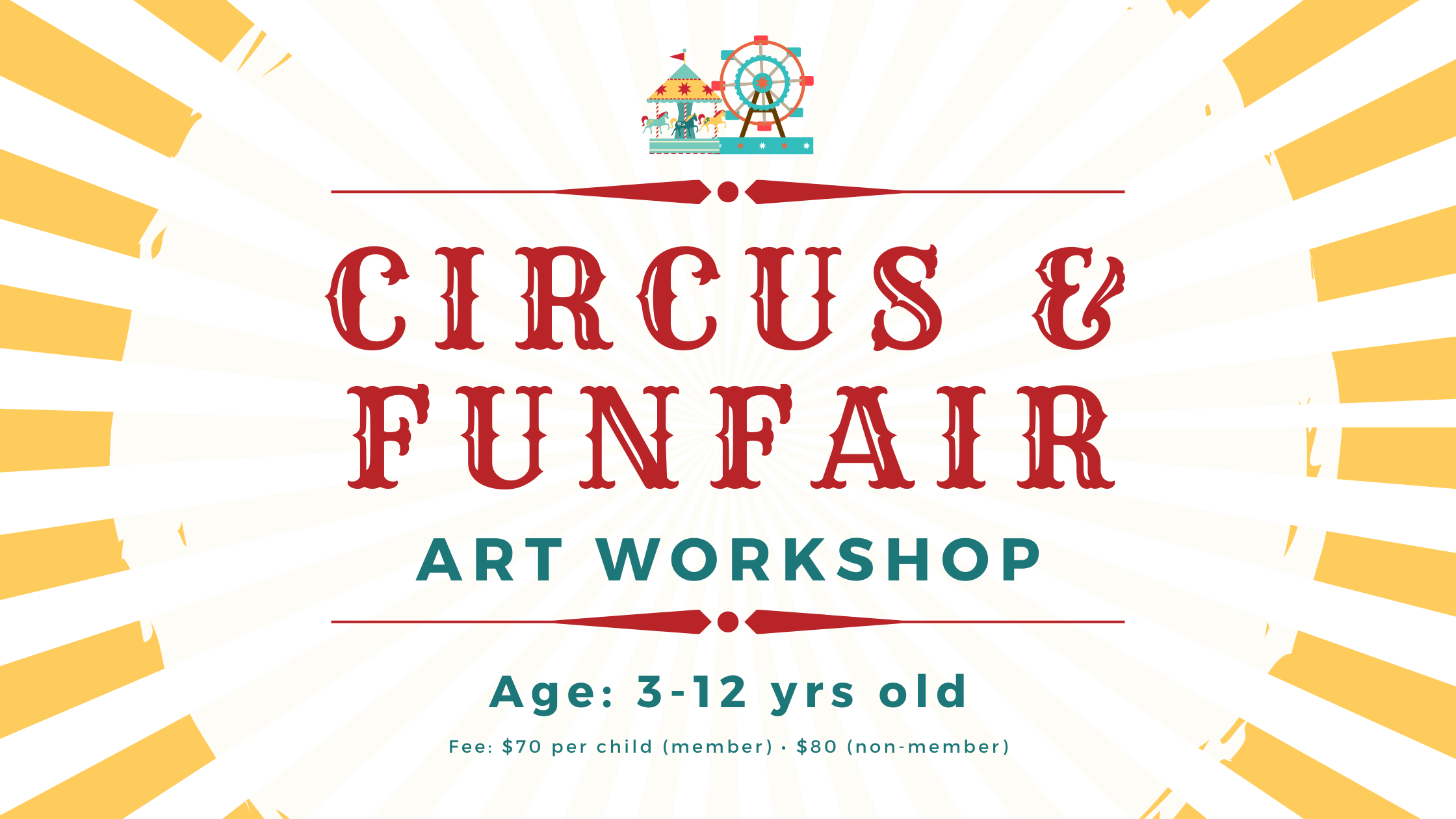 Circus and funfair art workshop for kids