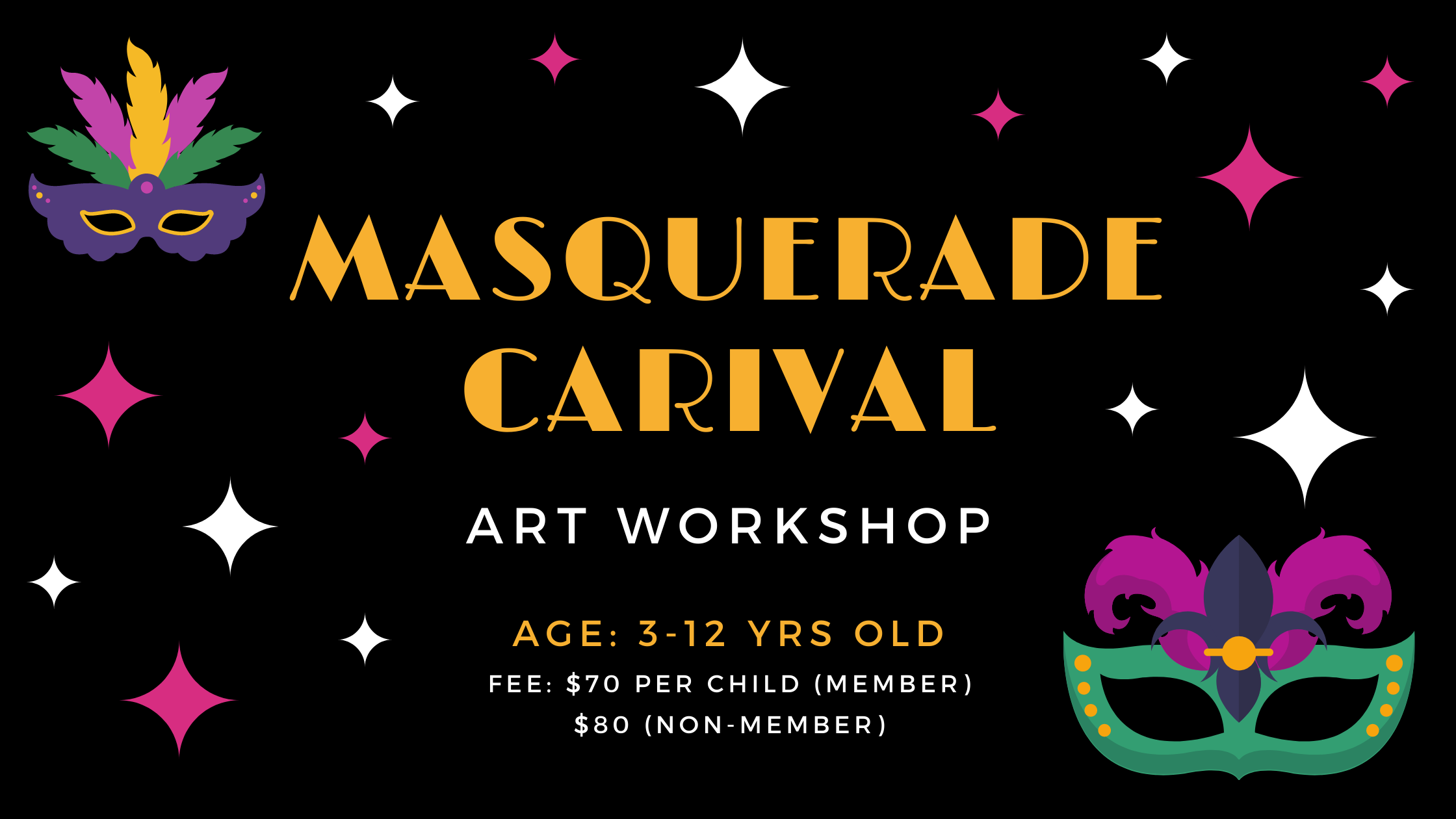 Masquerade carival art worshop for kids